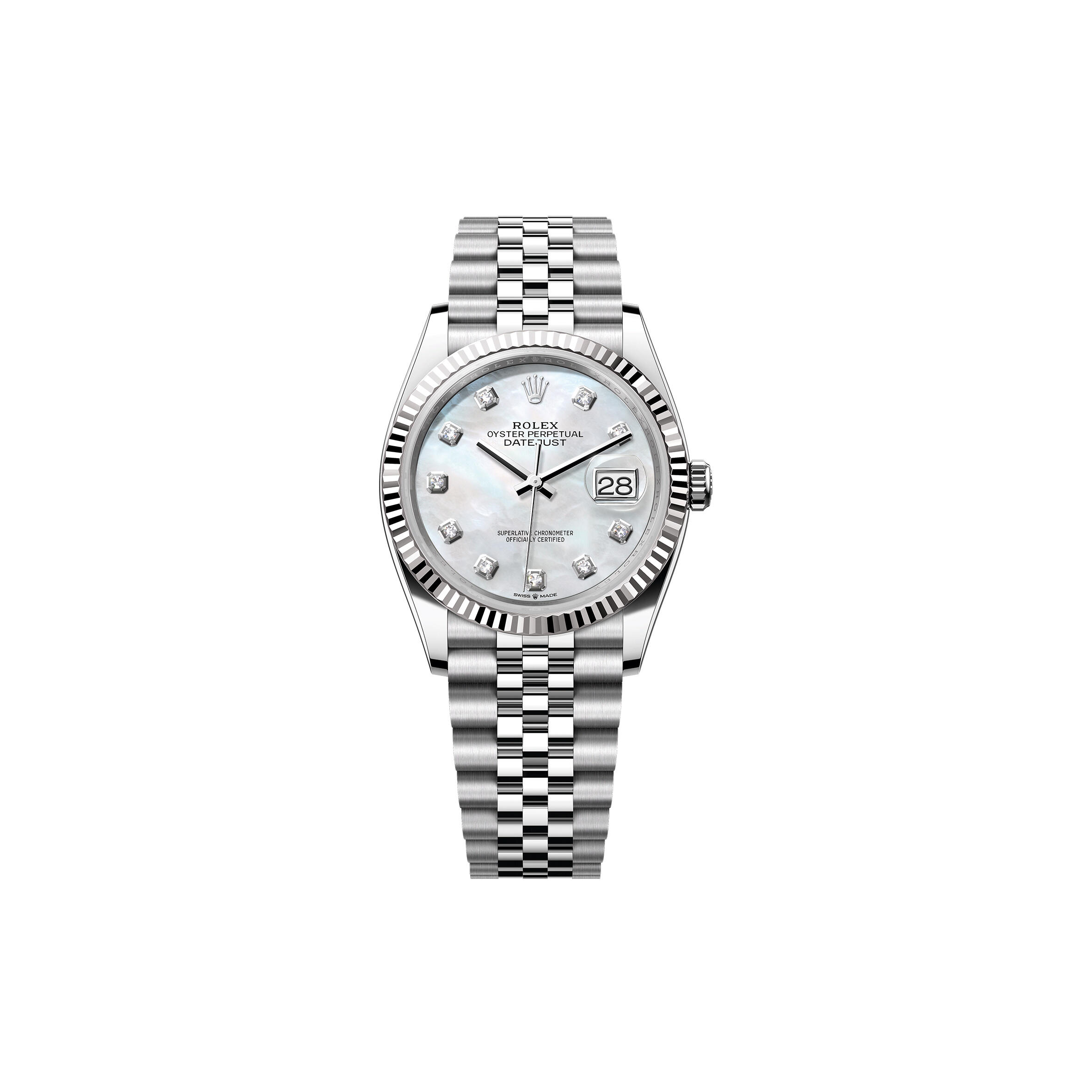 ROLEX DATEJUST 36 OYSTER, 36 MM, OYSTERSTEEL AND WHITE GOLD 126234